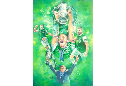 Hibernian FC Scottish Cup Winners 2025-2026 Wall Art Print